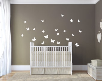 Set of 34 Butterfly decals in varying sizes - Butterfly wall Decor