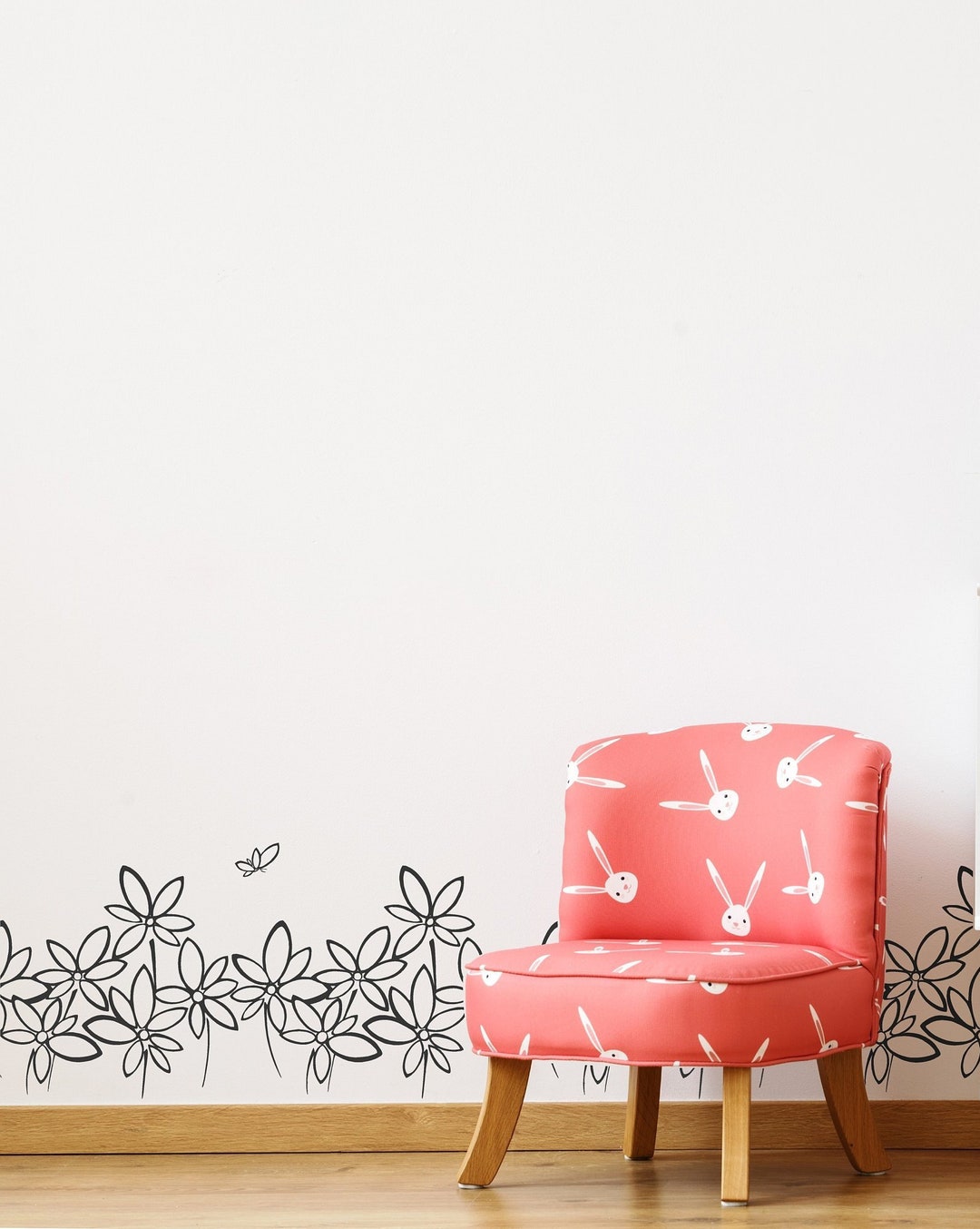 Flower Garden Wall Decals, Flower Decals, Flower Stickers, Border