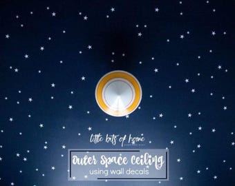 White Star Decals - Kid’s Room Decals, Nursery Decor, Star Wars Theme