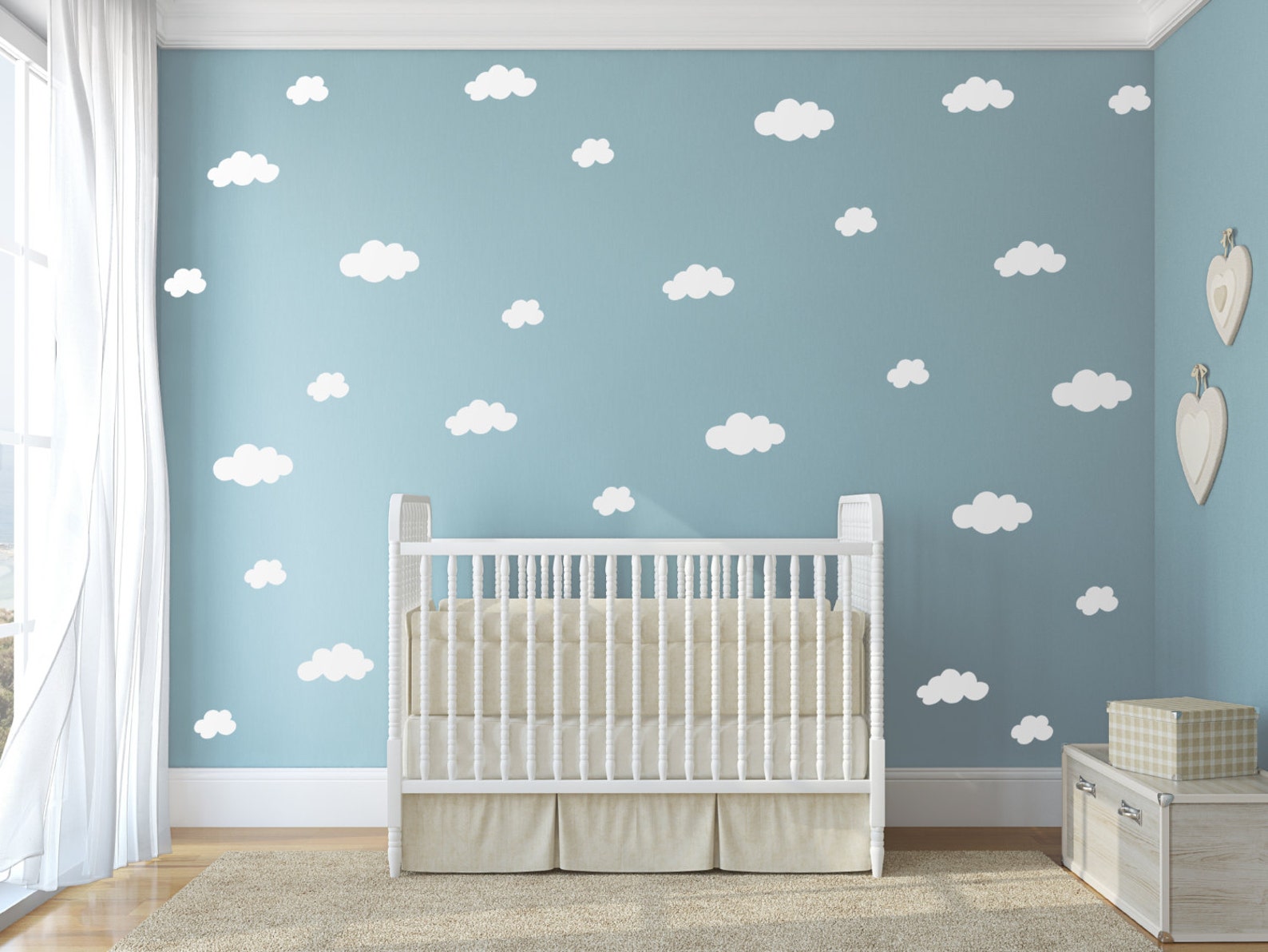White Cloud Decals Wall Decor Vinyl Wall Decor Stickers Etsy