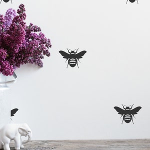 Bee Wall Decals, Honey Bee Decor, Bumble Bee Decor, Bee Stickers, Gold Honey Bee Decals, Honeycomb Decor, Nursery Decor, Beehive Decor, Bees image 3