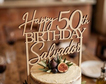 Custom cake topper | Acrylic | Wood | Personalized Birthday Anniversary Wedding Dessert Party Topper