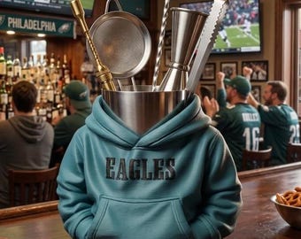 Eagles Go Birds Philly football 3d Hoodie Desk Pen Holder Can Soda Beer Holder