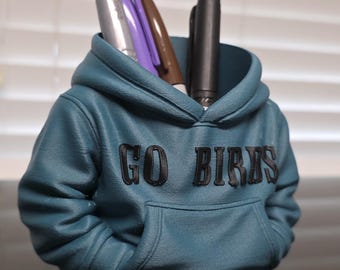 Philadelphia Go Birds Philly football 3d Hoodie Desk Pen Holder Can Soda Beer Holder