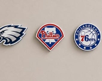Philadelphia Sports Teams | Acrylic Wall Hook | Philly Sports | Phillies, Eagles, Flyers 76Ers | MADE IN USA in Philly | Man Cave | She Shed