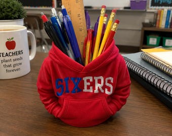 Six-Ers 76 Philadelphia basketball 3d Hoodie Desk Pen Holder Can Soda Beer Holder