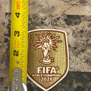 Spain 2026 FIFA World Champions Patch | Heat Transfer Logo (3" x 2.5")