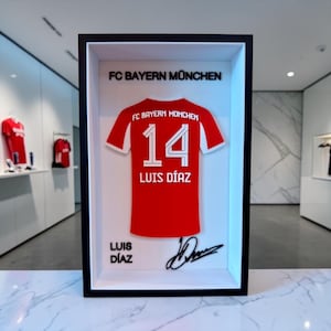 Luis Díaz FC Bayern München 3D Jersey Display Box | Soccer Memorabilia, Sports