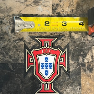 Portugal fotboll Heat Press Logo Patch (10x7,5 cm) värmeöverföring för mössor och kläder