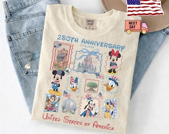 Mickey and Friends 4th July 2026 Shirt, Disney Independence Day Tee, Disneyland Family, Walt Disney World T-shirt
