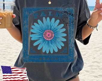 Palm Floral Summer Vacation Shirt, Find me Under Palms, Comfort Colors Summer Shirt, Beach Vacation Shirt, Tropical shirt, Unisex Tee