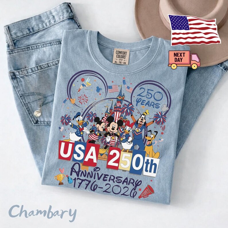 Mickey and Friends 4th July 2026 Shirt, Disney Independence Day Tee, Disneyland Family, Walt Disney World T-shirt image 3