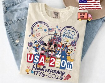 Mickey and Friends 4th July 2026 Shirt, Disney Independence Day Tee, Disneyland Family, Walt Disney World T-shirt