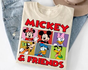 Retro Mickey Minnie Shirts, Retro Mickey and Friends Shirt, Retro Disney Trip Shirt, Mickey Shirt, Disney Family Vacation Shirt