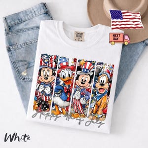 Mickey and Daisy 4th July 2026 Shirt, Disney Independence Day Tee, Disneyland Family, Walt Disney World T-shirt image 2