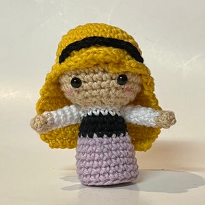 Sleeping Beauty (Cottage Girl) Princess Kokeshi Doll Crochet Pattern