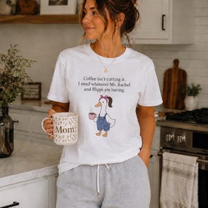Ms Rachel and Blippi Mashup T-Shirt | Funny Kids TV Character Tee image 1