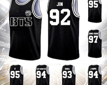 Custom BTS Basketball Jersey, Personalized Kpop Fan Tank Top, BTS Concert Outfit, Custom Name Number Sports Jersey, ARMY Gift for Women Men