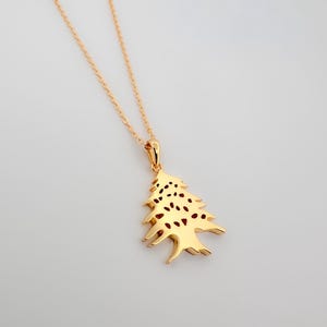 Cedar Tree Silver Necklace- Sterling Necklace - Large Lebanon Cedar Tree
