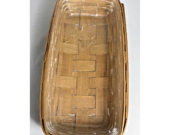1984 LONGABERGER Bread Basket Plastic Insert 14.5 x 8" EUC Collectible Farmhouse