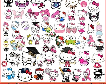 Kawaii-Katzen-Clipart | Tierfreunde PNG- und SVG-Bundle (Digitaler Download)