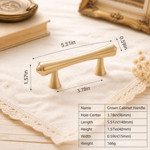 Brass Cabinet Pulls, Gold Drawer Handles, Solid Brass Furniture Hardware, Minimalist Wardrobe Knobs & Kitchen Cabinet Handles