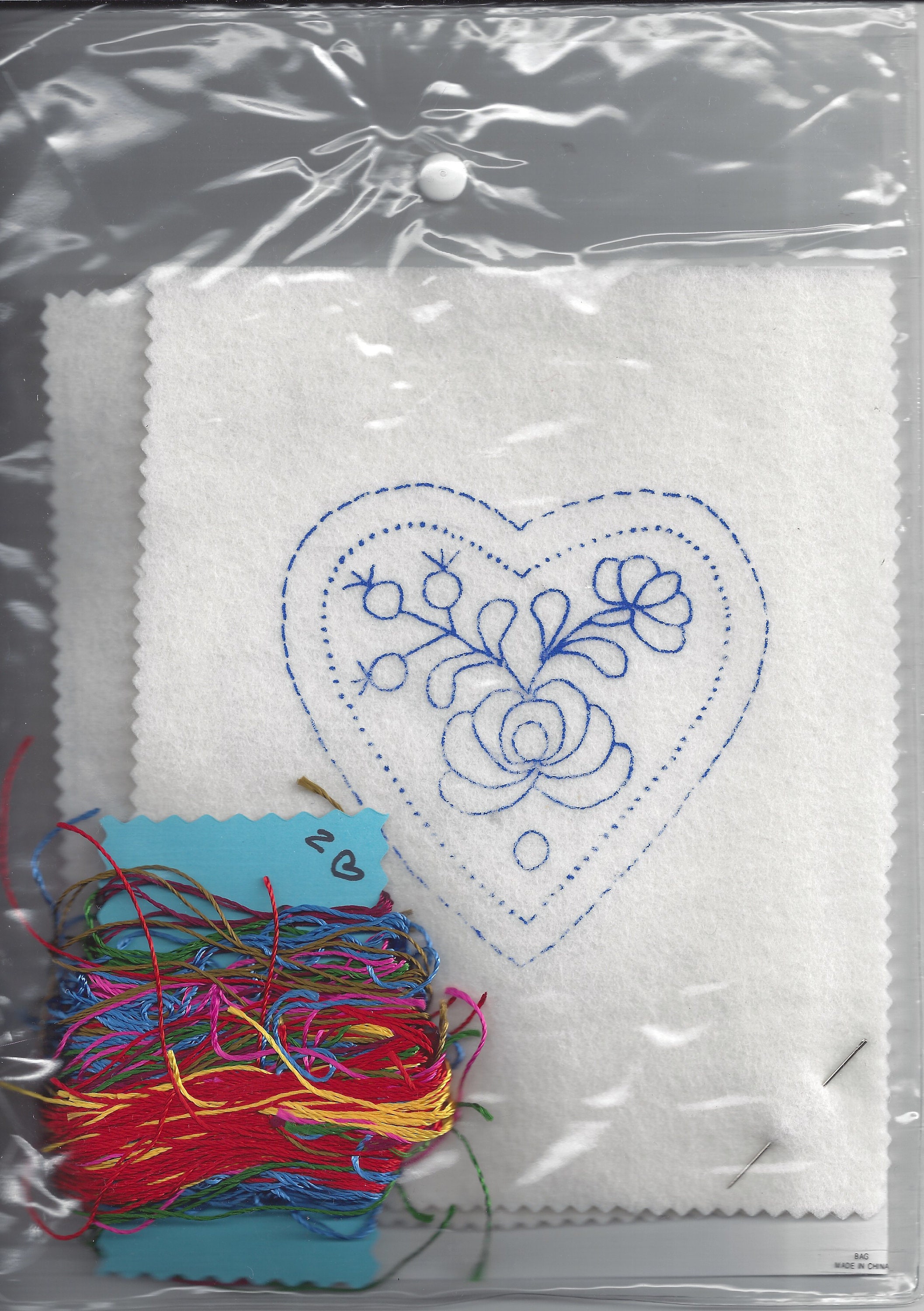 Lernen Sie Ungarisch Stickerei DIY Handarbeitsset: Matyo Filz Herz 
