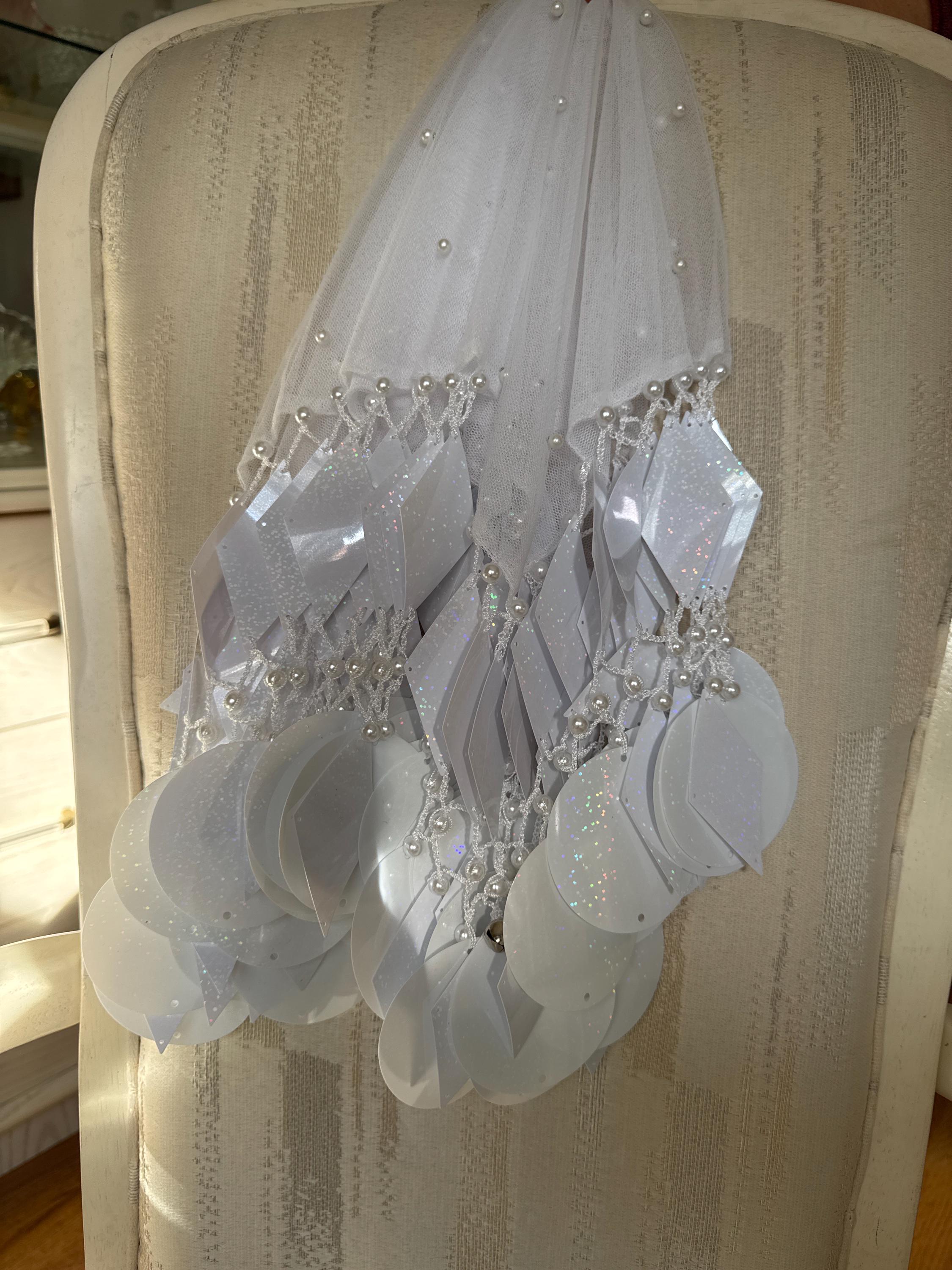 Wedding White Bride Scarf Assyrian