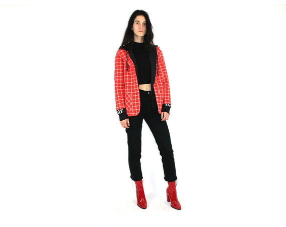 red tartan suit womens