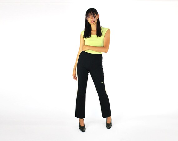 kick flare black pants