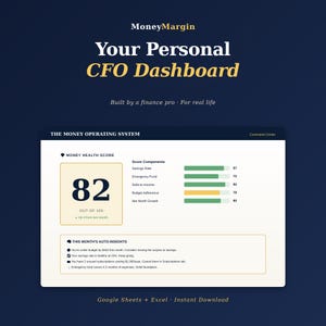 El sistema operativo del dinero / Plantilla de finanzas personales al estilo CFO / Suscripciones a escenarios de previsión de flujo de caja / Hojas de cálculo de Google Excel