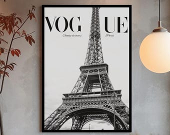 Minimalistic Vogue Luxury Poster | Iconic Fashion Magazine Wall Decor | Bold Print Aesthetic | Modern Editorial Room Decor | Bedroom Art Y2K