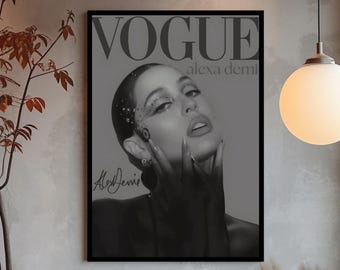 Minimalistic Alexa Demie VOGUE Photo Poster | Maddy Perez Euphoria S3 Icon Prints Wall Art | Stockholm Style Wall Mount | Dorm Bedroom Decor