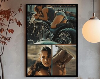 Iconic Set Megan Fox Poster | Iconic Celebrity Wall Mount | Bold Glamour Aesthetic Print | Modern Y2K Art Room Decor Fan Modern | Room Gift
