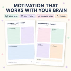 ADHD Daily Planner Printable, Undated Executive Function Planner PDF for GoodNotes