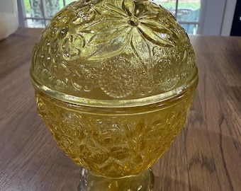 Vintage Avon Yellow Glass Egg Candy Dish, As Is