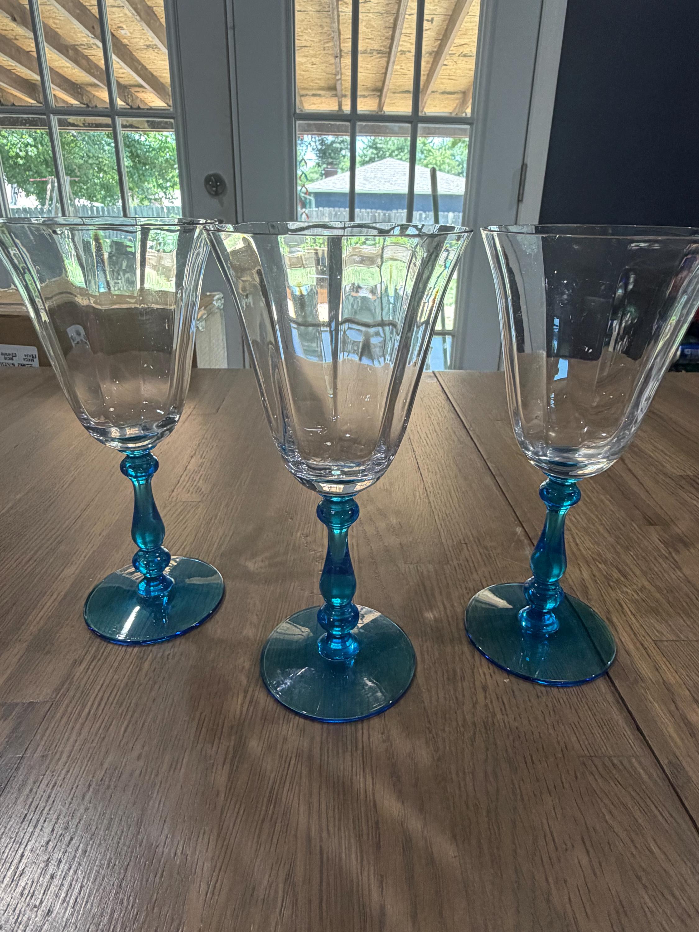 Tiffin franciscan blue glasses - Etsy 日本