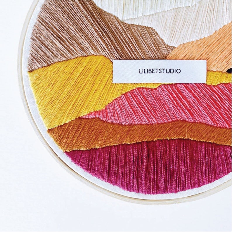 Sunrise scene embroidery art pdf pattern digital tutorial  etsy