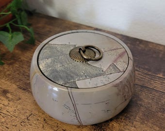 Picture Jasper Bowl With Lid | 4.5" Wide