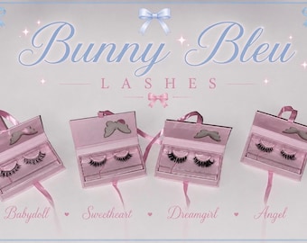 Bunny Bleu Faux Mink Lashes | Wispy Reusable Lashes | Babydoll, Sweetheart, Dreamgirl & Angel | Lightweight Glam Eyelashes