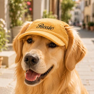 Personalized Corduroy Pet Hats: Pet Birthday Hats | Hats for Cats and Dogs | Small to Large Sizes | Pet photography