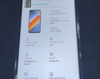 Pova 6 PRO Unlocked Smartphone