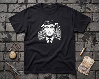 Tommy Shelby Graphic Tee, Peaky Blinders Birmingham Gangster T-Shirt