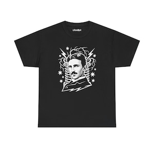Nikola Tesla Tesla Coil Lightning Tee