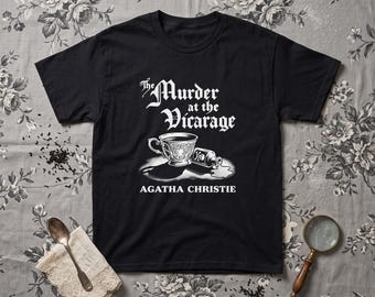 Agatha Christie Graphic Tee, Miss Marple Cozy Mystery Book T-Shirt