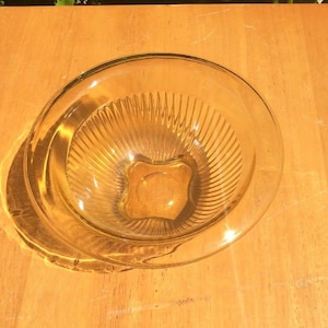 Federal Depression Glasschale | Gelbe Gerippte Depressionsglas Mischschüssel | Bernstein Gold Schale | Gelbe Nistschale | Landhaus küche | 7&quot;