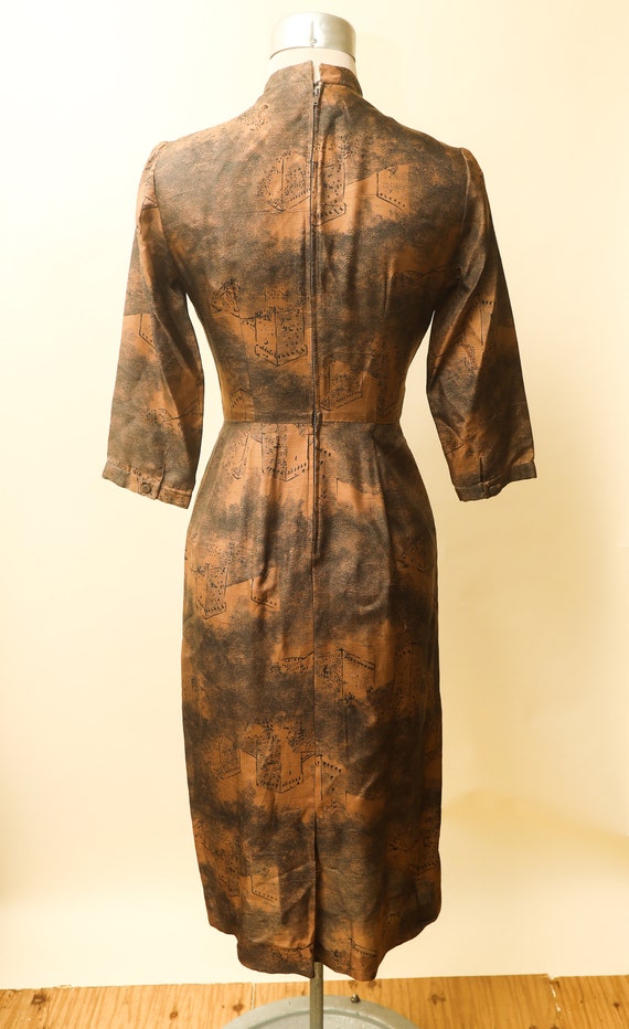 Brown Wiggle Dress | Jonathan Logan Designer Midi… - image 5