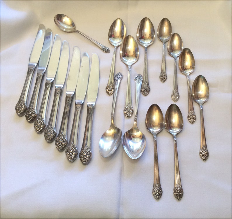 Oneida Flatware Set Stainless Steel 1948 Plantation Pattern Etsy