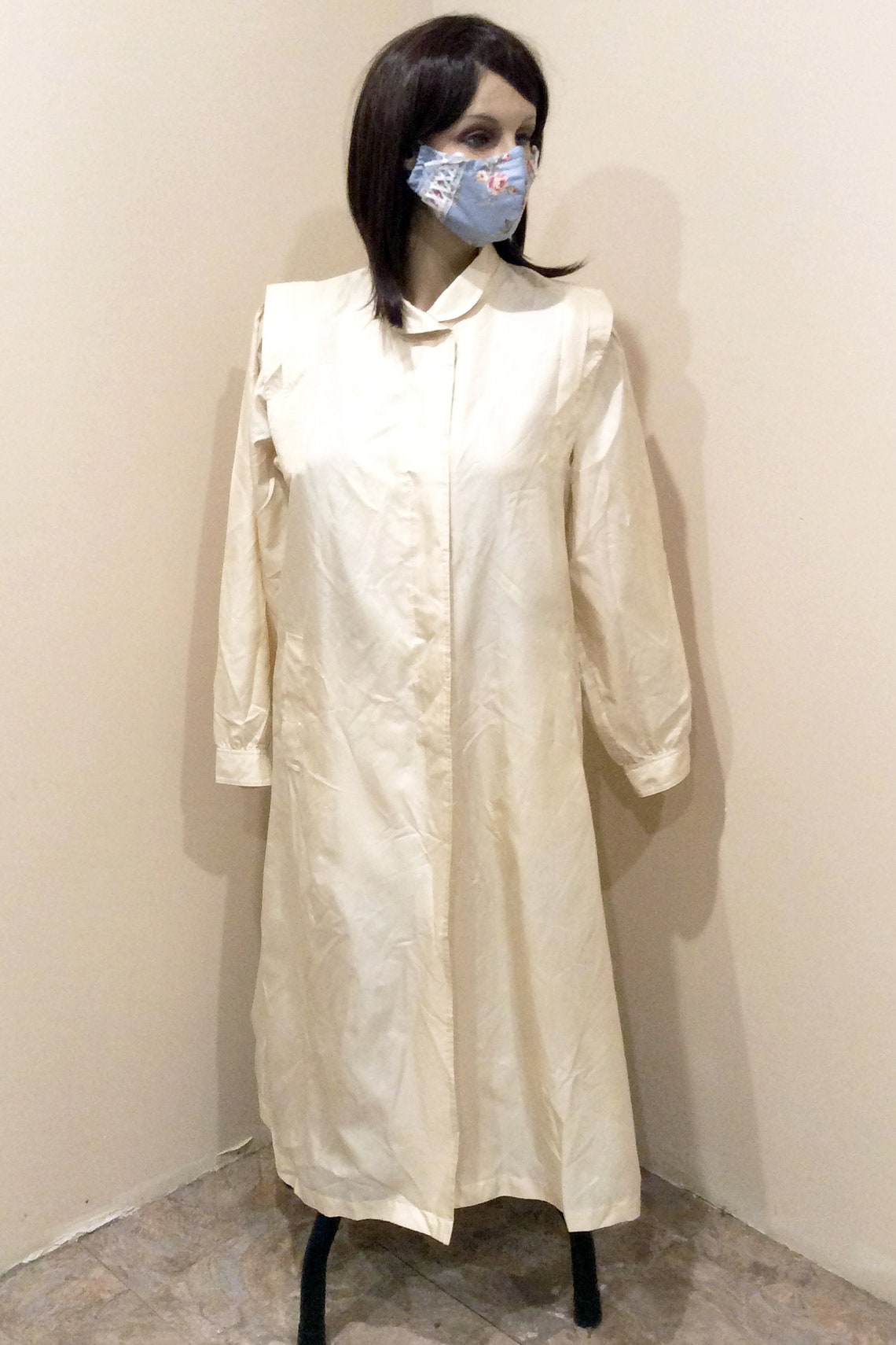 White Trench Coat Vintage 80s Alorna Raincoat Ivory Cream - Etsy Denmark