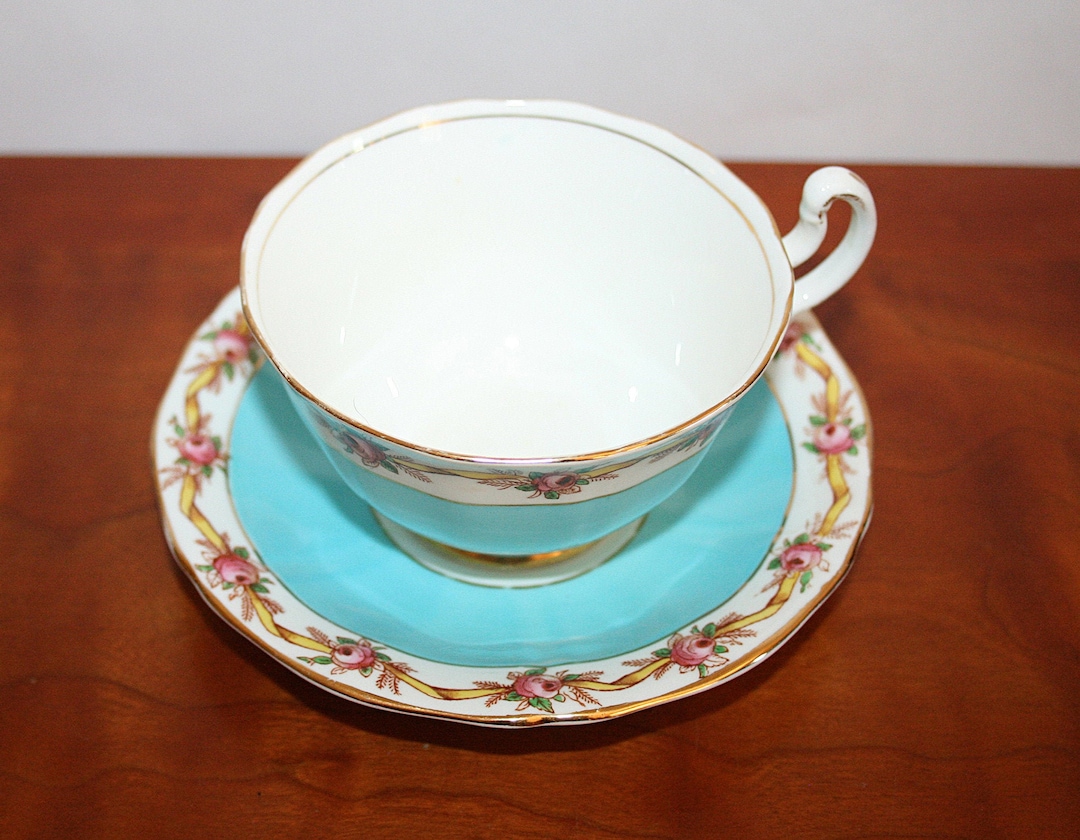Cottagecore Tea Cup &Saucer / Adderley Lawley Bone China Made in